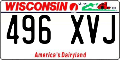 WI license plate 496XVJ