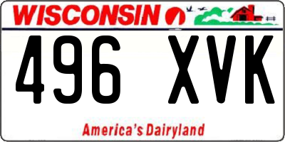 WI license plate 496XVK