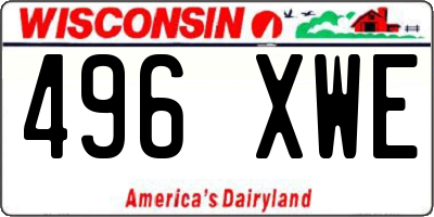 WI license plate 496XWE