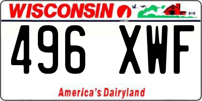 WI license plate 496XWF