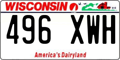WI license plate 496XWH