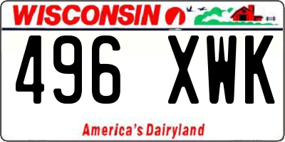 WI license plate 496XWK