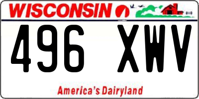 WI license plate 496XWV