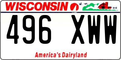 WI license plate 496XWW