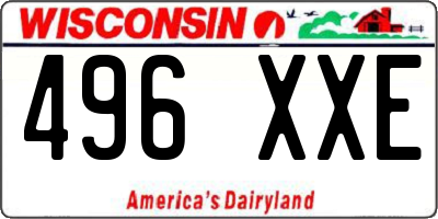 WI license plate 496XXE