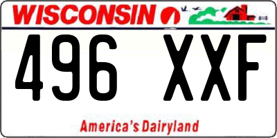 WI license plate 496XXF