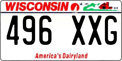 WI license plate 496XXG