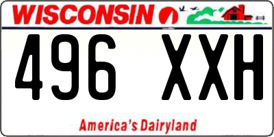 WI license plate 496XXH
