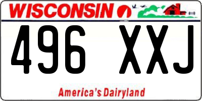 WI license plate 496XXJ