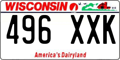WI license plate 496XXK