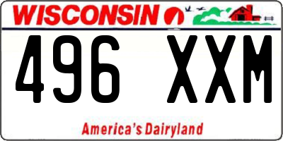 WI license plate 496XXM