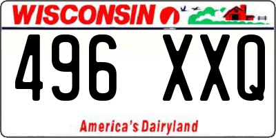 WI license plate 496XXQ