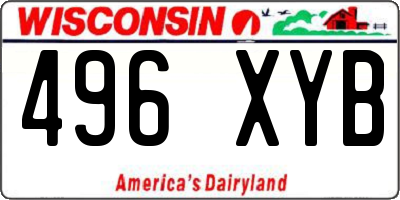 WI license plate 496XYB