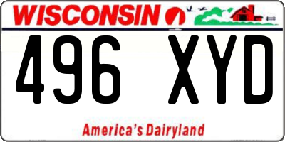 WI license plate 496XYD