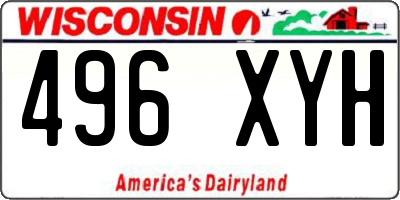 WI license plate 496XYH