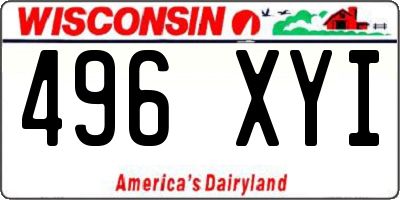WI license plate 496XYI