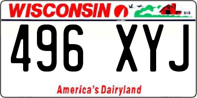 WI license plate 496XYJ