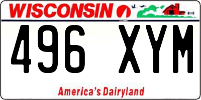 WI license plate 496XYM