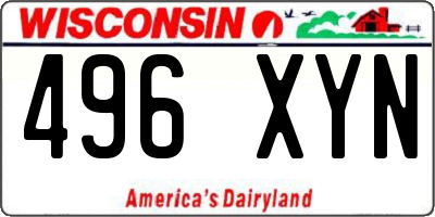 WI license plate 496XYN
