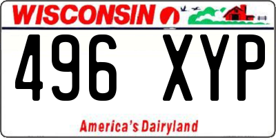 WI license plate 496XYP