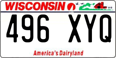 WI license plate 496XYQ