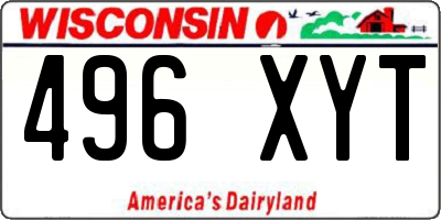 WI license plate 496XYT