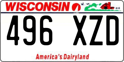 WI license plate 496XZD