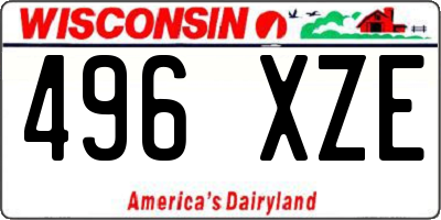 WI license plate 496XZE