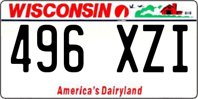 WI license plate 496XZI