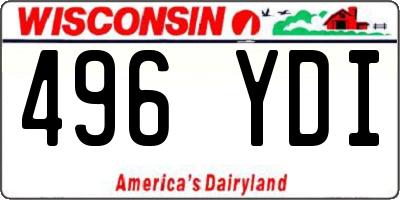 WI license plate 496YDI