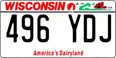 WI license plate 496YDJ