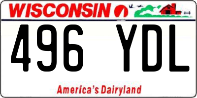 WI license plate 496YDL
