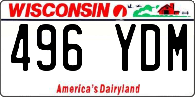 WI license plate 496YDM