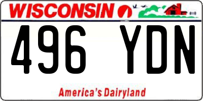 WI license plate 496YDN