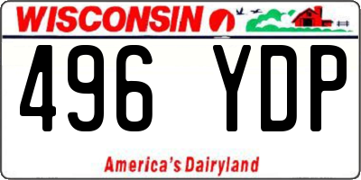 WI license plate 496YDP