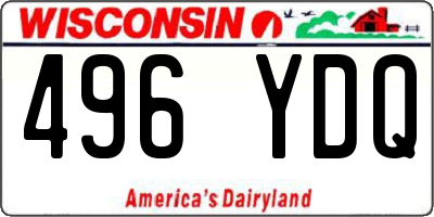 WI license plate 496YDQ