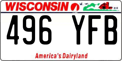 WI license plate 496YFB