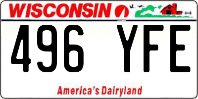 WI license plate 496YFE