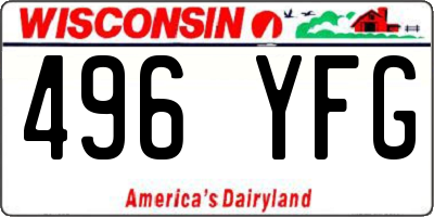 WI license plate 496YFG