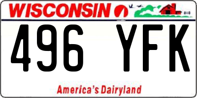 WI license plate 496YFK
