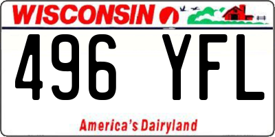 WI license plate 496YFL
