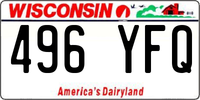 WI license plate 496YFQ
