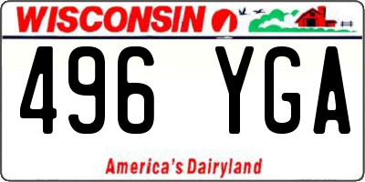 WI license plate 496YGA
