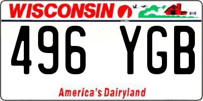 WI license plate 496YGB