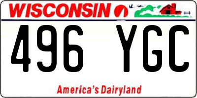 WI license plate 496YGC