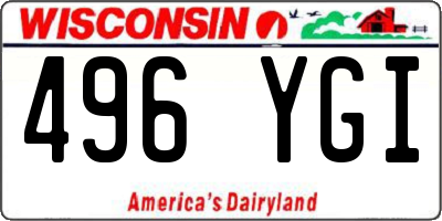 WI license plate 496YGI