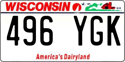 WI license plate 496YGK
