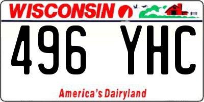 WI license plate 496YHC