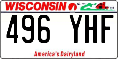 WI license plate 496YHF