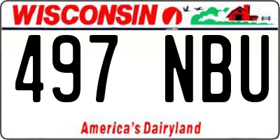 WI license plate 497NBU